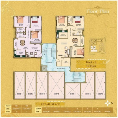 Block Alexander ~ 1st Floor Plan
